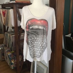 Lauren Moshi Diamond Lips T-shirt